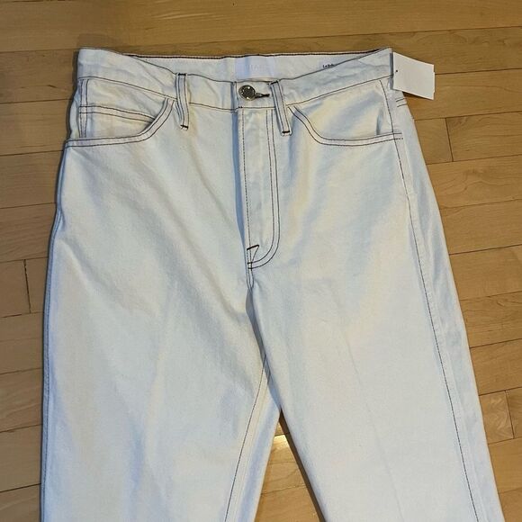 Frame Denim Le Italien Straight Leg Jeans in Blanc White 26 NWOT - Picture 5 of 16